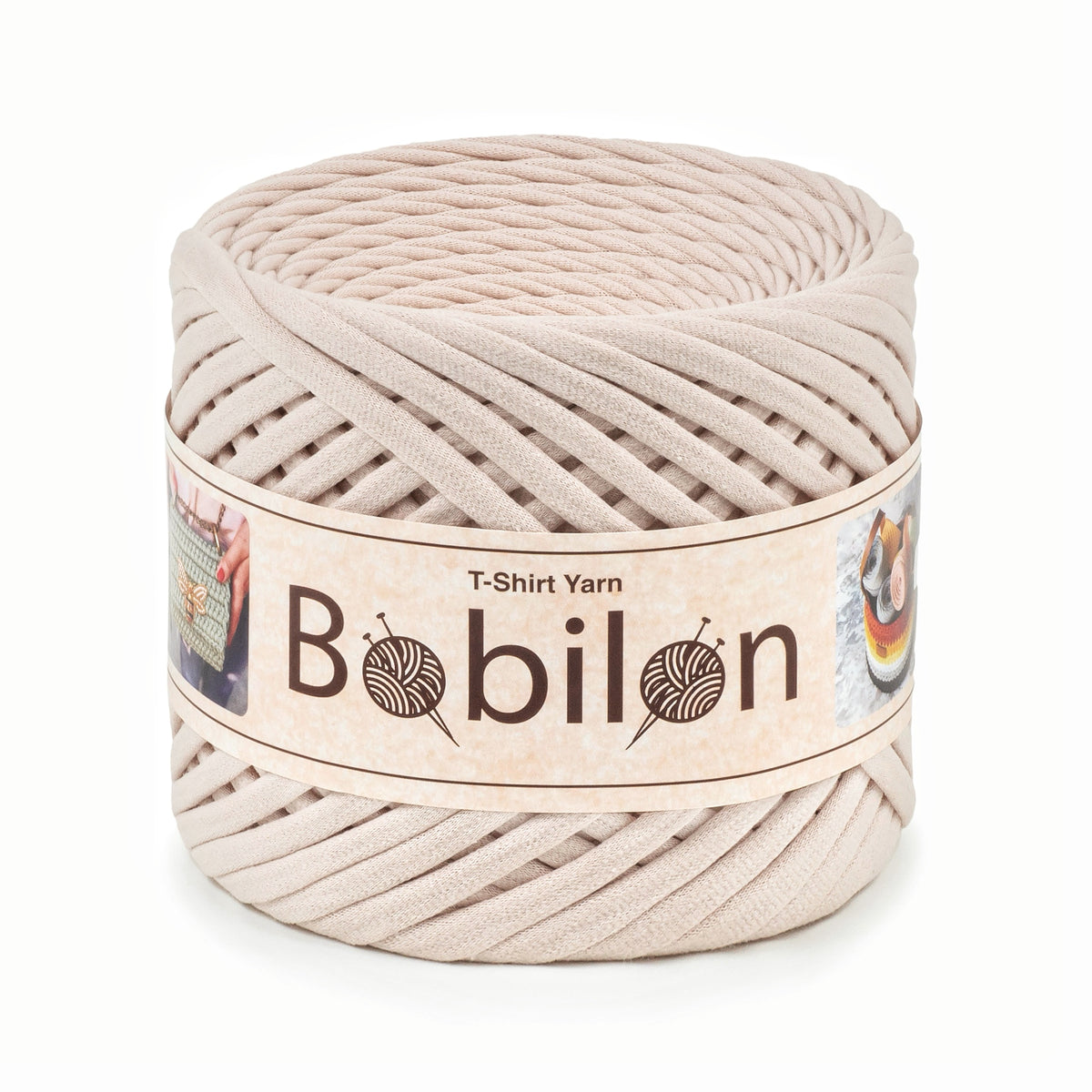 T-shirt yarn, Micro 3-5 mm, Ivory