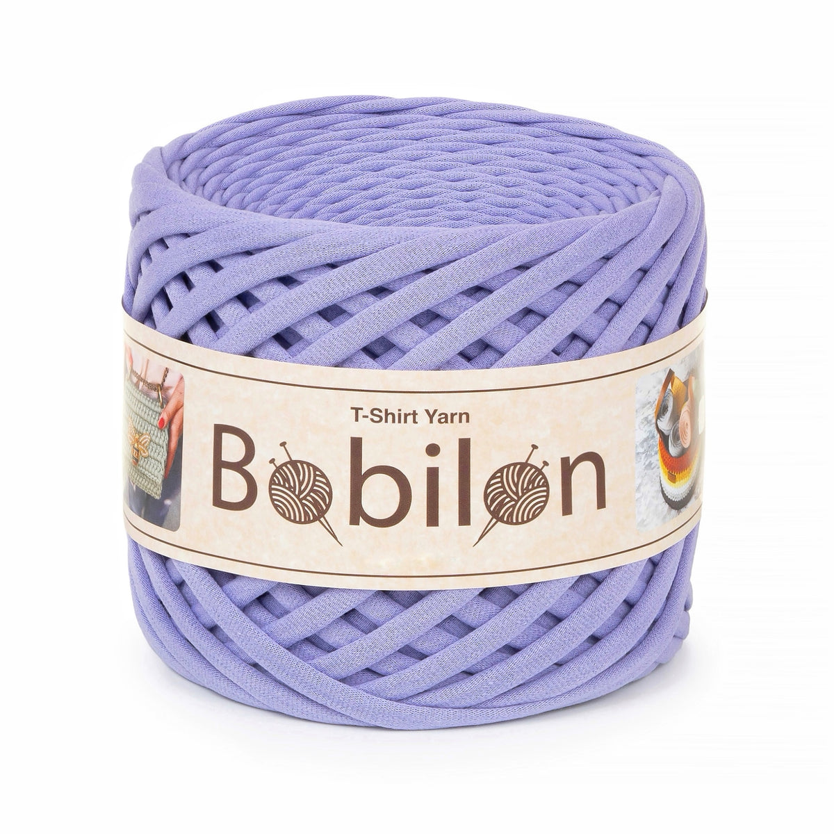 T-shirt yarn, Medium 7-9 mm, Lavender