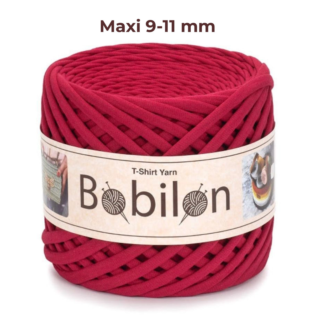 T-shirt yarn, Maxi 9-11 mm, Ruby