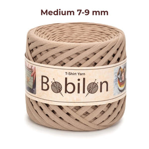 T-shirt yarn, Medium 7-9 mm, Caramel