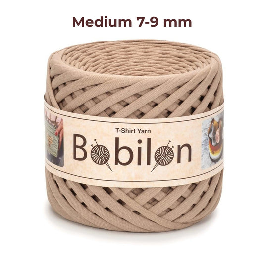 T-shirt yarn, Medium 7-9 mm, Caramel
