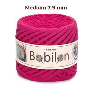 T-shirt yarn, Medium 7-9 mm, Hot Pink