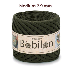 T-shirt yarn, Medium 7-9 mm, Moss Green