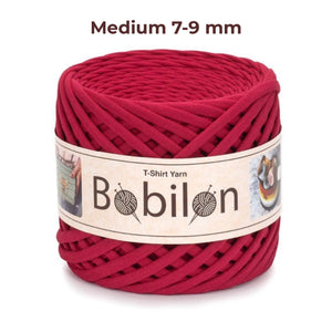 T-shirt yarn, Medium 7-9 mm, Ruby