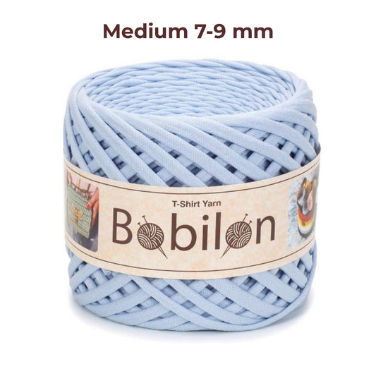 T-shirt yarn, Medium 7-9 mm, Sky Blue