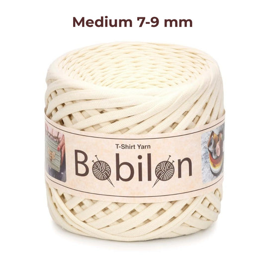 T-shirt yarn, Medium 7-9 mm, Vanilla