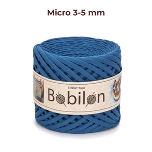 T-shirt yarn, Micro 3-5 mm, Blue Jeans