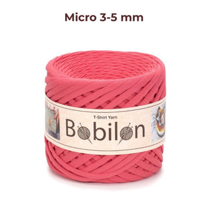 T-shirt yarn, Micro 3-5 mm, Coral