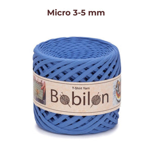 T-shirt yarn, Micro 3-5 mm, Cornflower