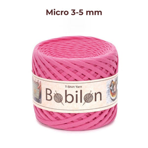 T-shirt yarn, Micro 3-5 mm, Flamingo