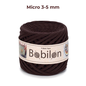 T-shirt yarn, Micro 3-5 mm, Hot Chocolate
