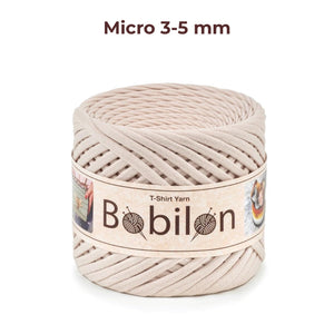 T-shirt yarn, Micro 3-5 mm, Ivory