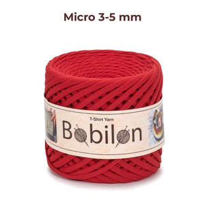 T-shirt yarn, Micro 3-5 mm, Lady in Red