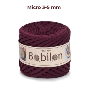 T-shirt yarn, Micro 3-5 mm, Marsala
