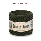 T-shirt yarn, Micro 3-5 mm, Moss Green