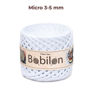 T-shirt yarn, Micro 3-5 mm, Snow White