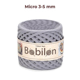 T-shirt yarn, Micro 3-5 mm, Space Gray