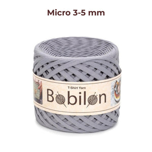 T-shirt yarn, Micro 3-5 mm, Space Gray