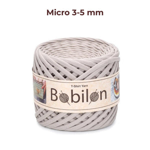 T-shirt yarn, Micro 3-5 mm, Stone