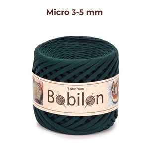 T-shirt yarn, Micro 3-5 mm, Ultramarine Green