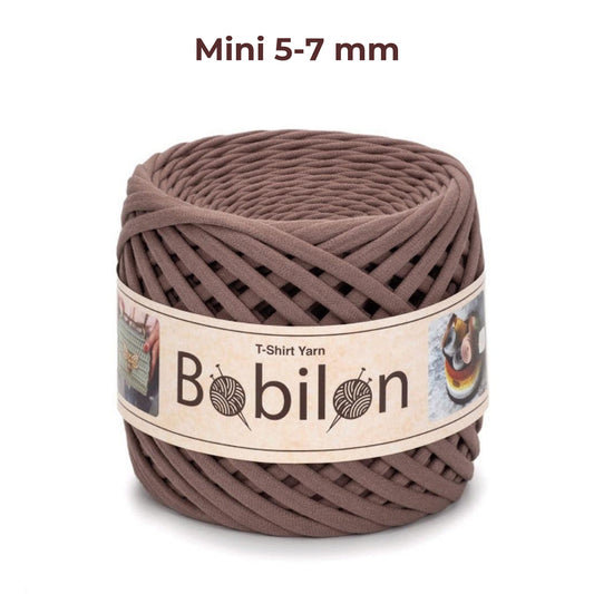 T-shirt yarn, Mini 5-7 mm, Cocoa