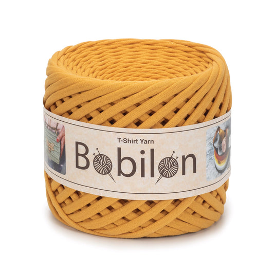 T-shirt yarn, Micro 3-5 mm, Mustard