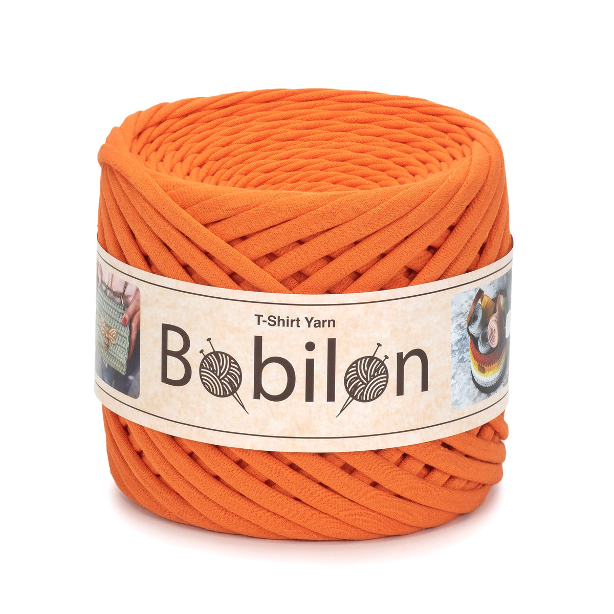T-shirt yarn, Medium 7-9 mm, Orange