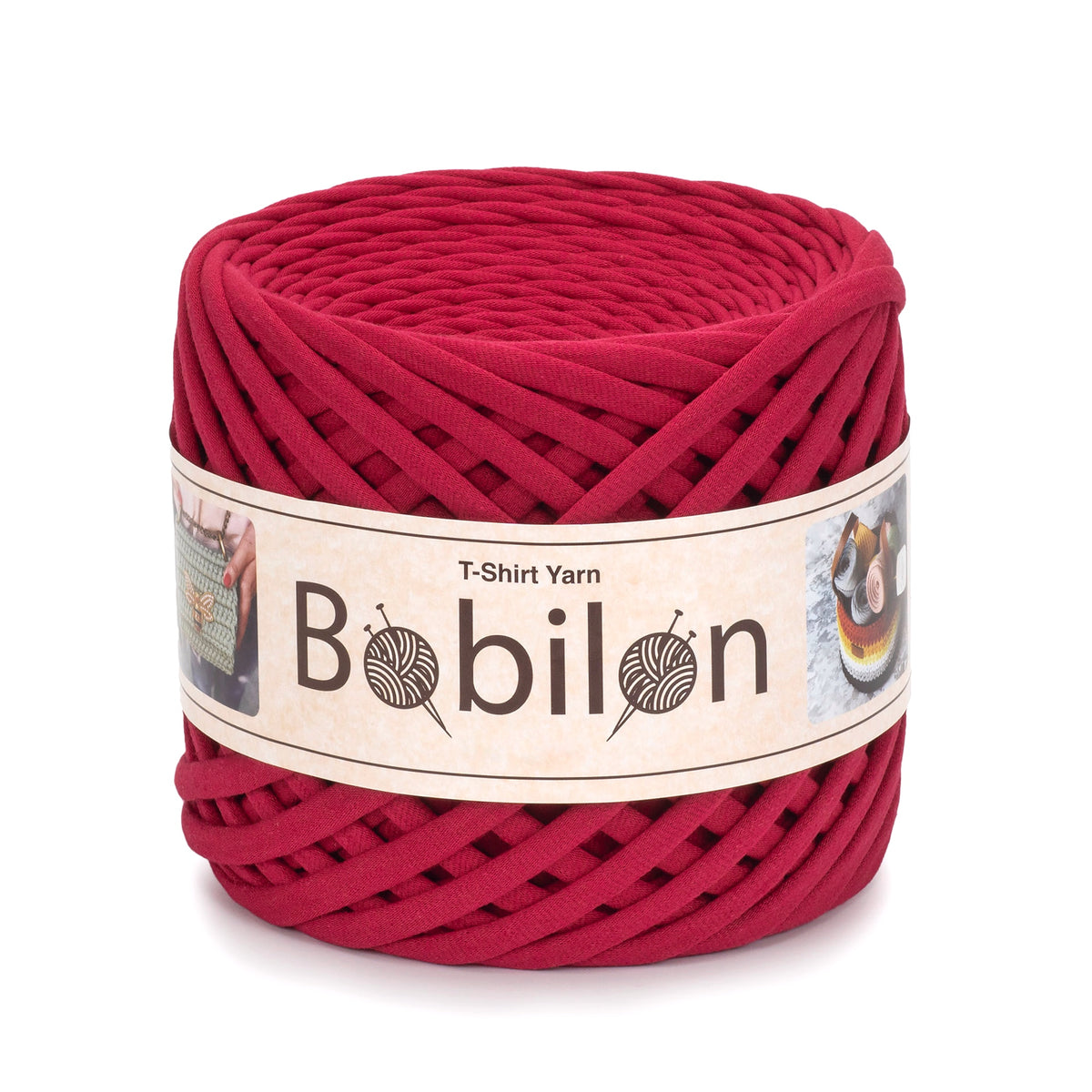 T-shirt yarn, Mini 5-7 mm, Ruby