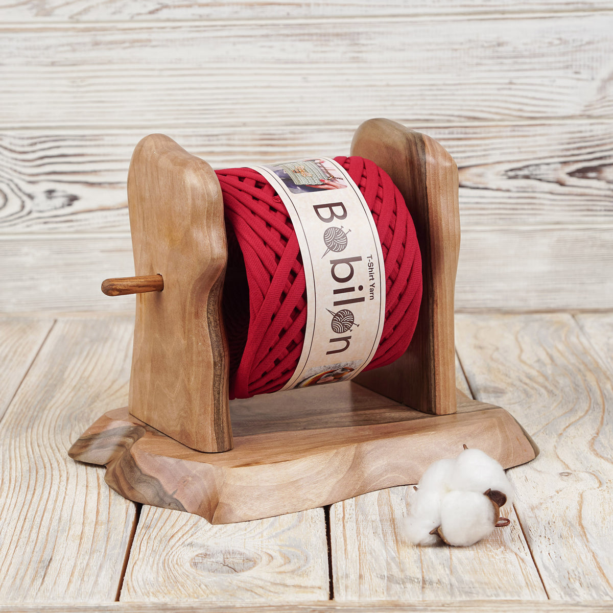 T-shirt yarn, Mini 5-7 mm, Ruby