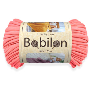 Super Thick T-Shirt Yarn 20–30 mm for Giant Crochet, Hand Knitting & Macrame – Chunky Cotton Tube Yarn – DIY Home Decor – Apricot Crush