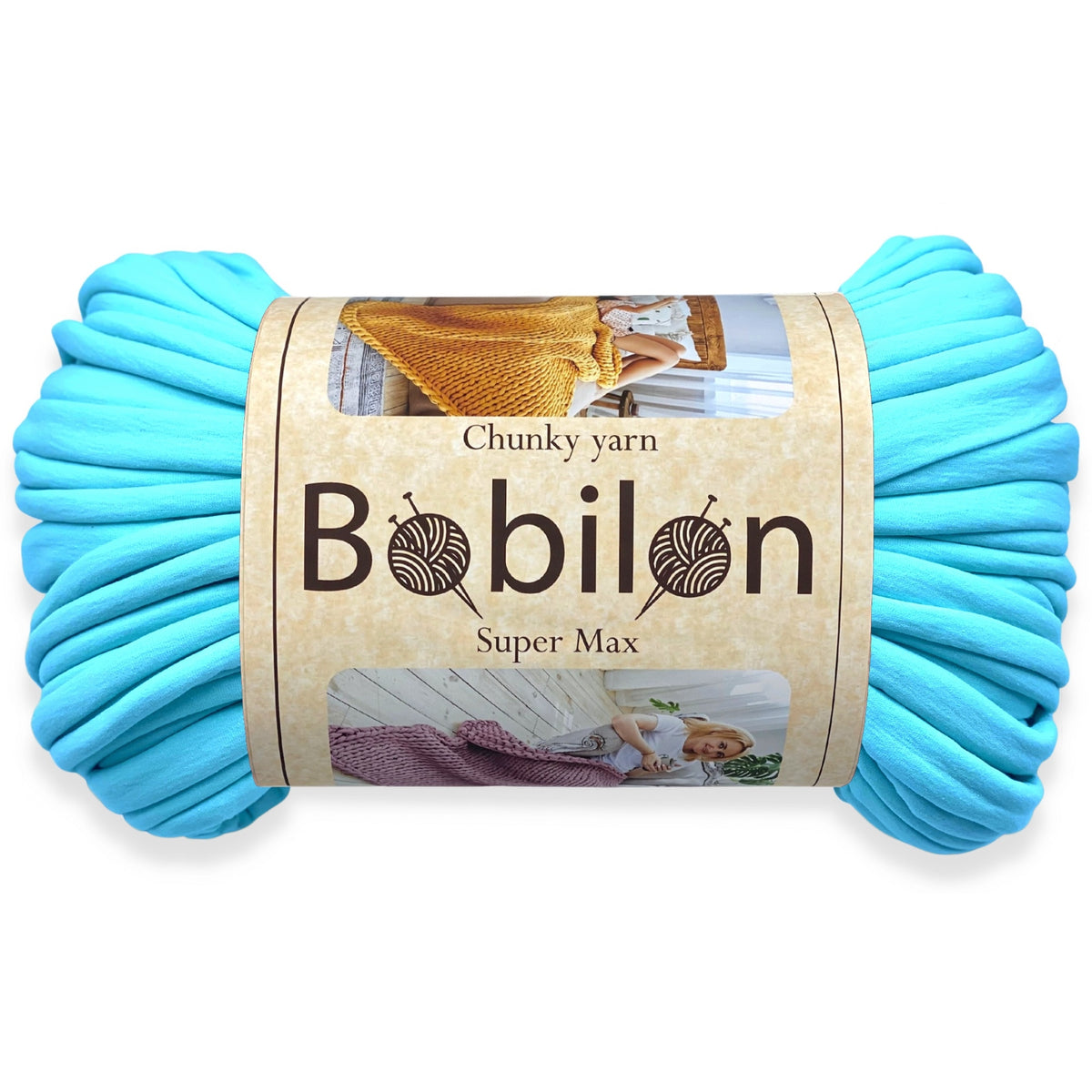 Super Thick T-Shirt Yarn 20–30 mm for Giant Crochet, Hand Knitting & Macrame – Chunky Cotton Tube Yarn – DIY Home Decor – Arctic