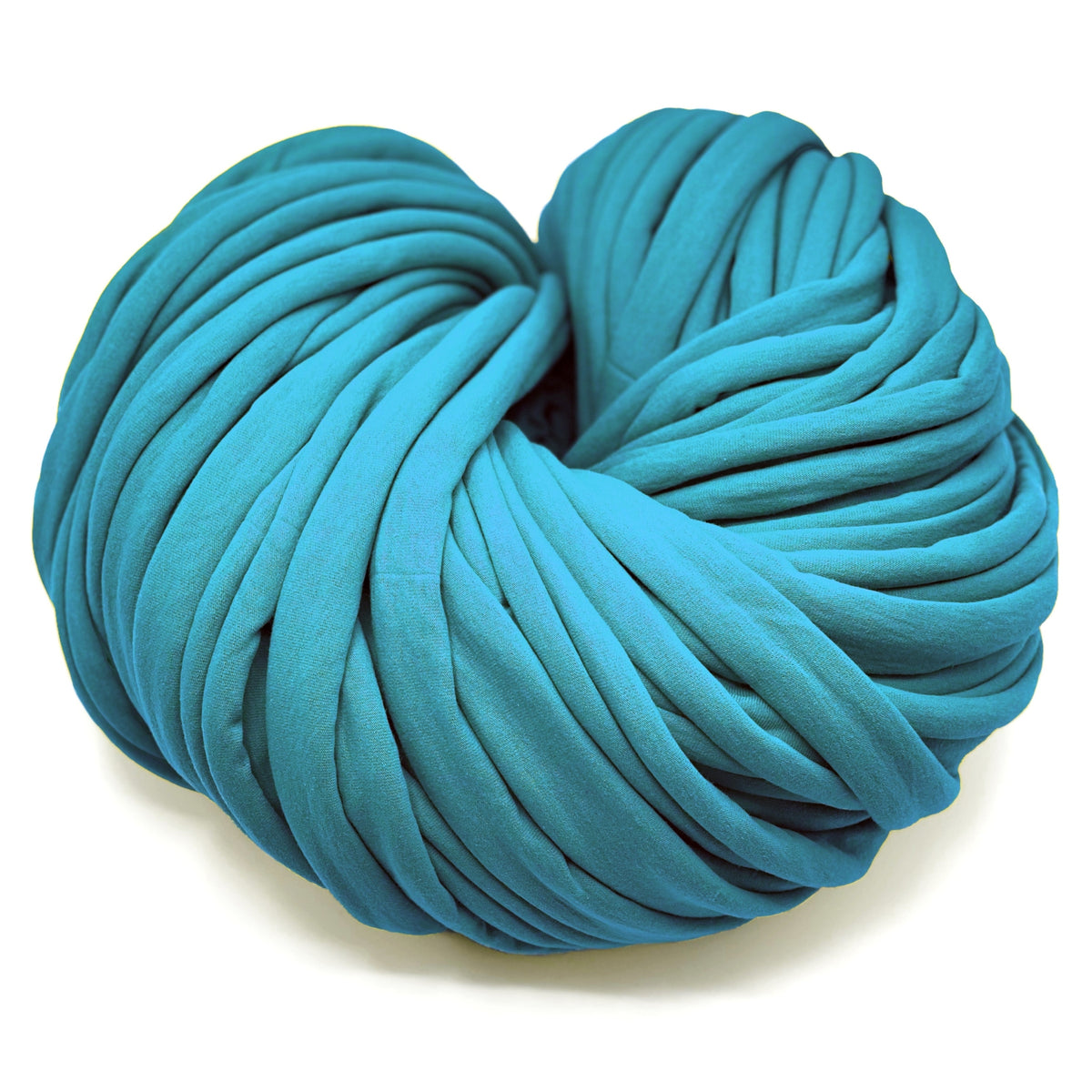 Super Thick T-Shirt Yarn 20–30 mm for Giant Crochet, Hand Knitting & Macrame – Chunky Cotton Tube Yarn – DIY Home Decor – Blue Lagoon