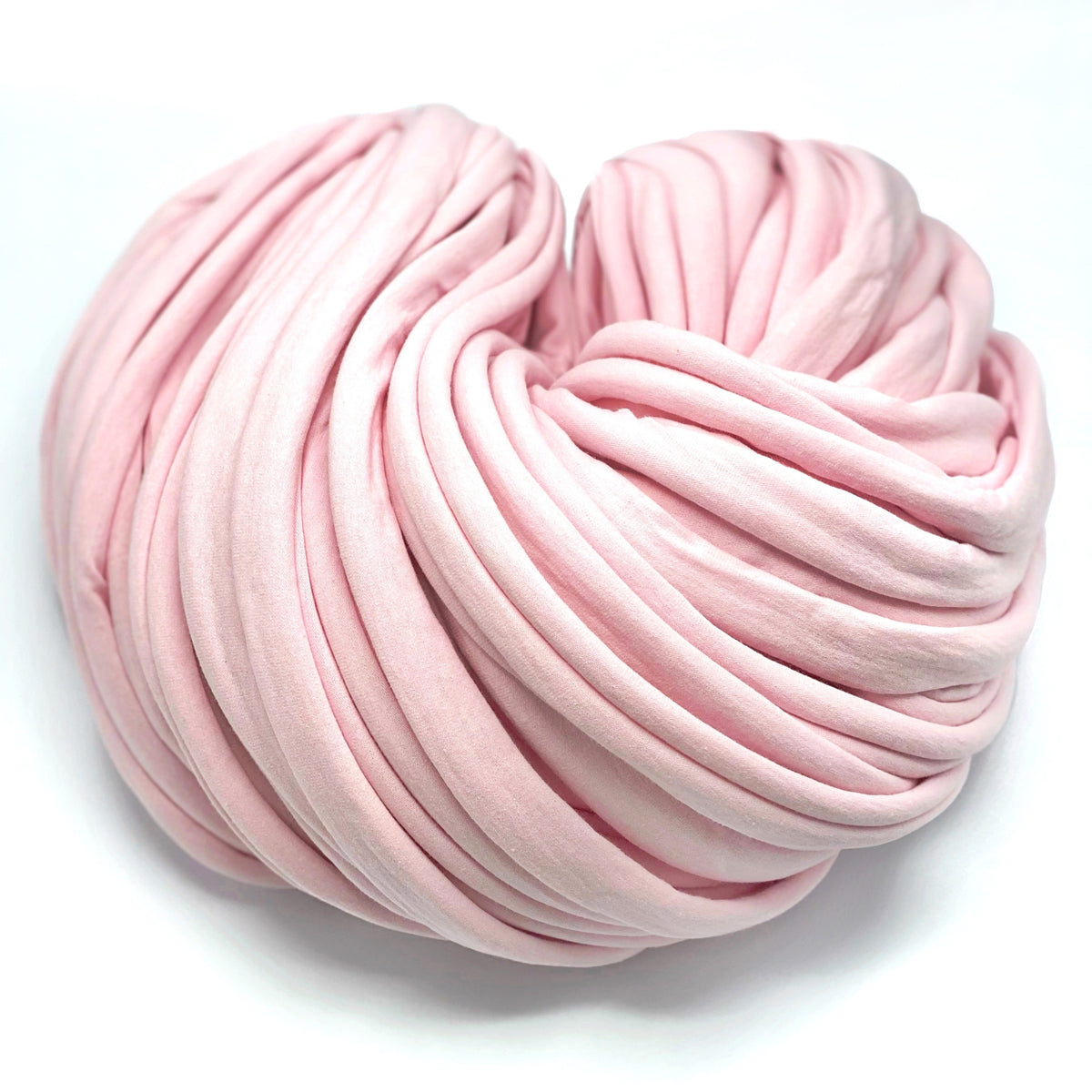 Super Thick T-Shirt Yarn 20–30 mm for Giant Crochet, Hand Knitting & Macrame – Chunky Cotton Tube Yarn – DIY Home Decor – Blush Pink