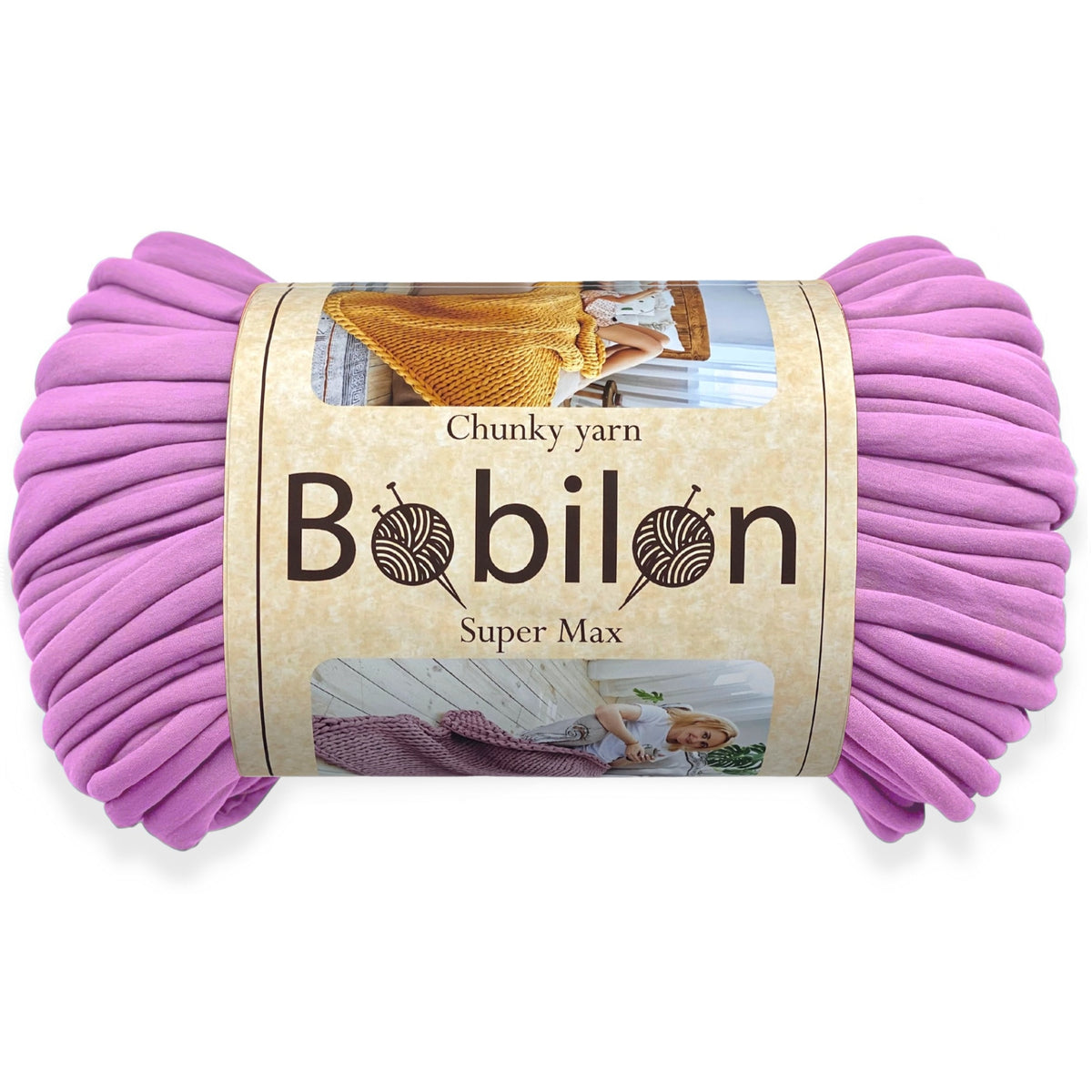 Super Thick T-Shirt Yarn 20–30 mm for Giant Crochet, Hand Knitting & Macrame – Chunky Cotton Tube Yarn – DIY Home Decor – Bubble Gum