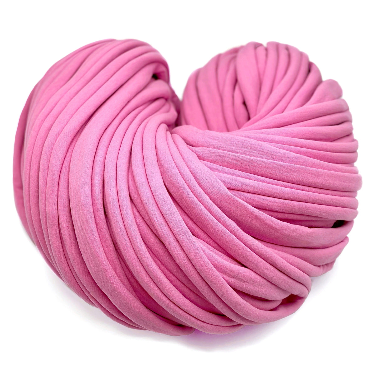 Super Thick T-Shirt Yarn 20–30 mm for Giant Crochet, Hand Knitting & Macrame – Chunky Cotton Tube Yarn – DIY Home Decor – Flamingo