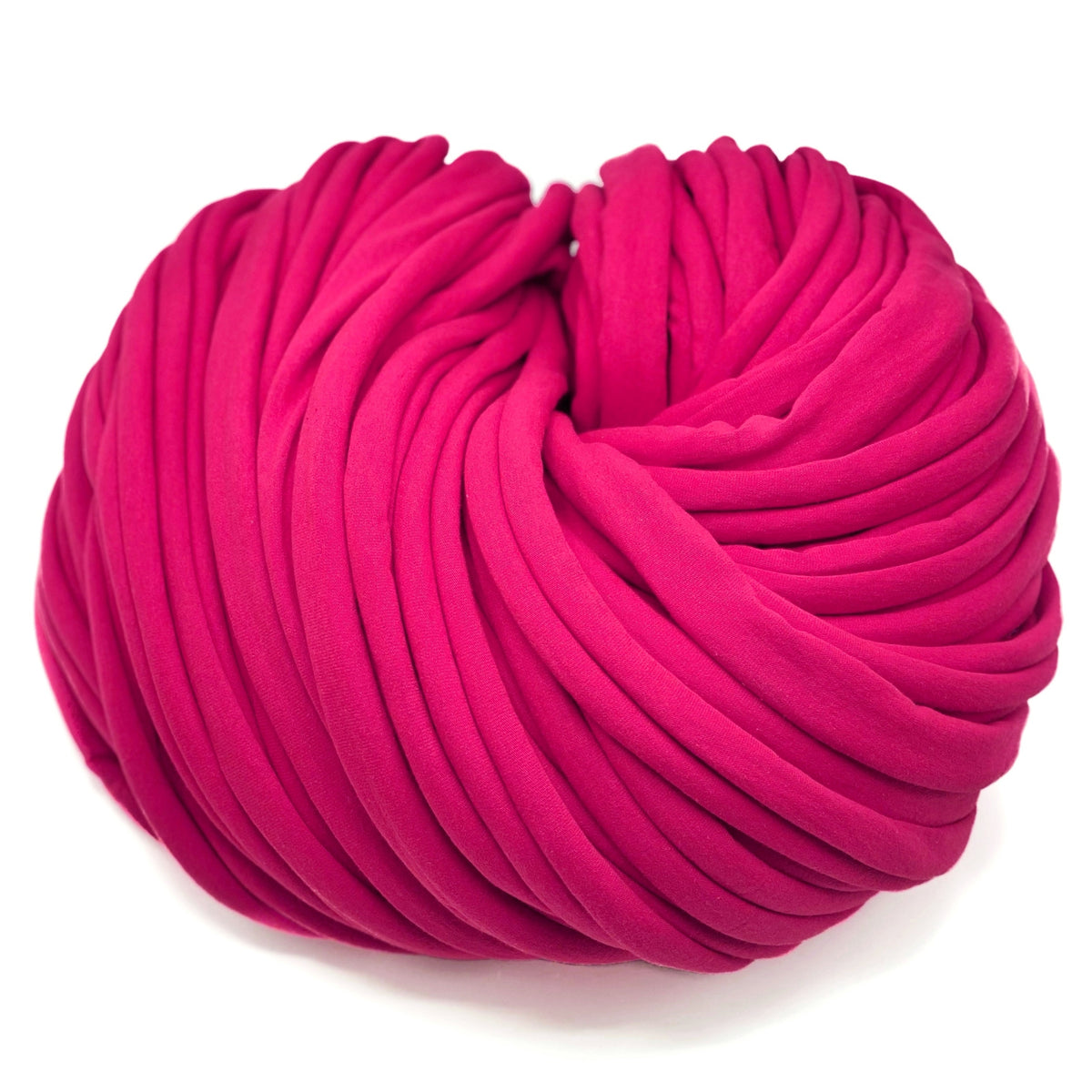 Super Thick T-Shirt Yarn 20–30 mm for Giant Crochet, Hand Knitting & Macrame – Chunky Cotton Tube Yarn – DIY Home Decor – Hot Pink