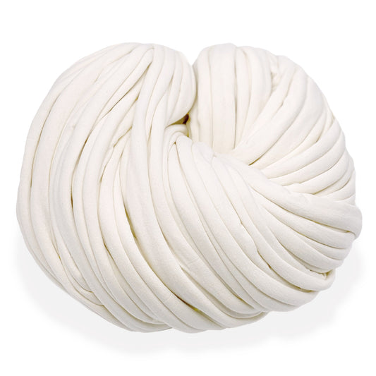 Super Thick T-Shirt Yarn 20–30 mm for Giant Crochet, Hand Knitting & Macrame – Chunky Cotton Tube Yarn – DIY Home Decor – Ice-Cream