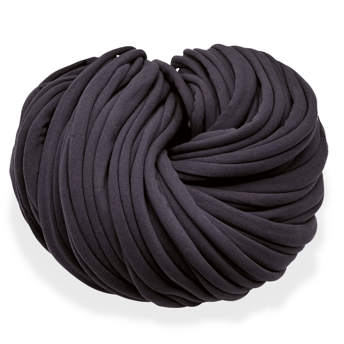 Super Thick T-Shirt Yarn 20–30 mm for Giant Crochet, Hand Knitting & Macrame – Chunky Cotton Tube Yarn – DIY Home Decor – Nightfall