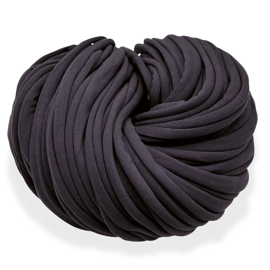 Super Thick T-Shirt Yarn 20–30 mm for Giant Crochet, Hand Knitting & Macrame – Chunky Cotton Tube Yarn – DIY Home Decor – Nightfall