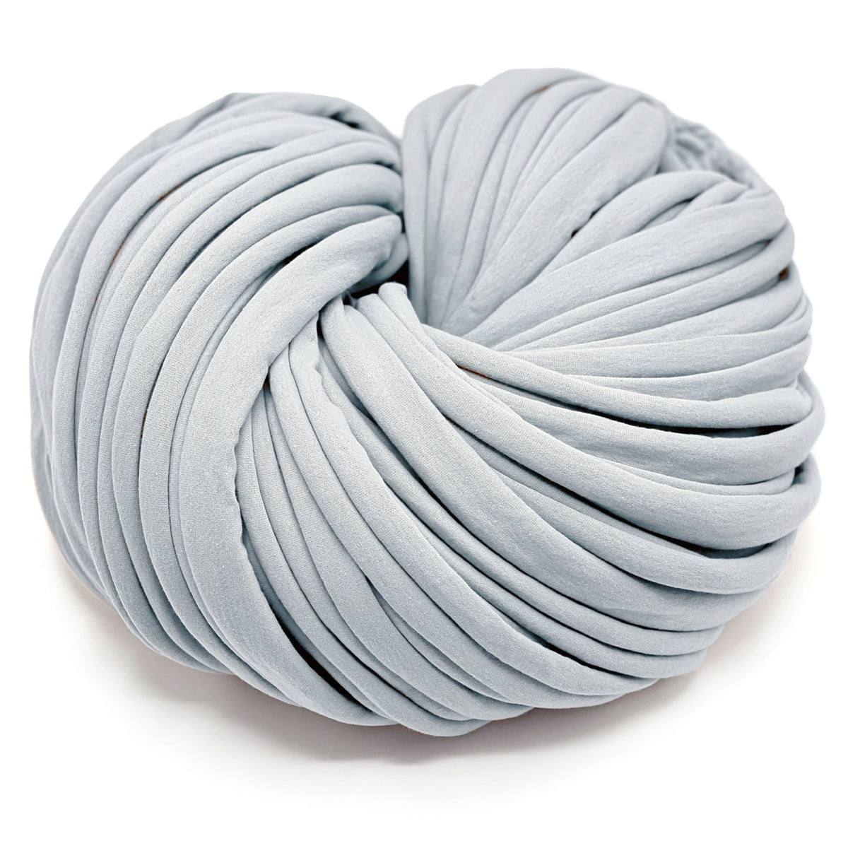 Super Thick T-Shirt Yarn 20–30 mm for Giant Crochet, Hand Knitting & Macrame – Chunky Cotton Tube Yarn – DIY Home Decor – Silver