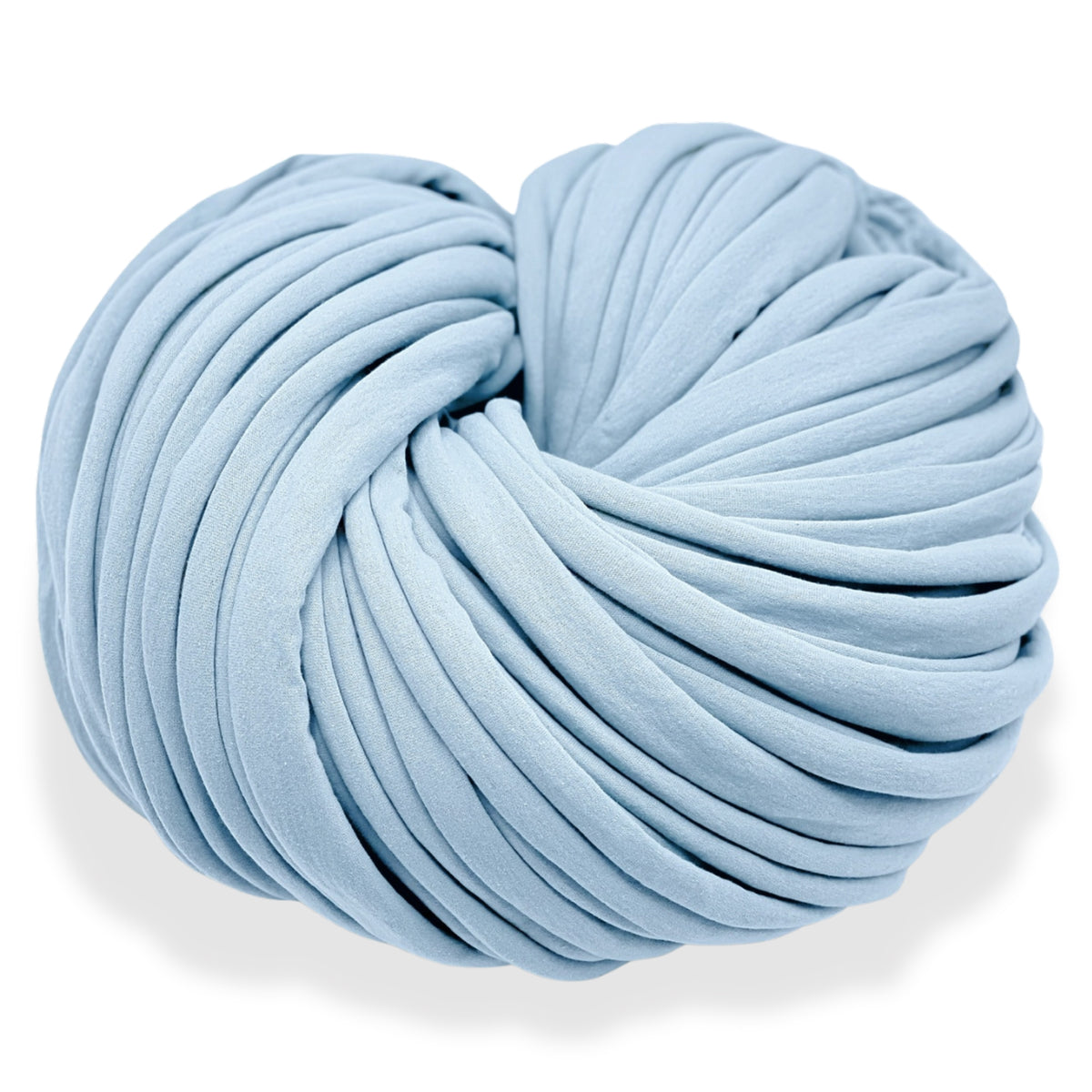 Super Thick T-Shirt Yarn 20–30 mm for Giant Crochet, Hand Knitting & Macrame – Chunky Cotton Tube Yarn – DIY Home Decor – Sky Blue