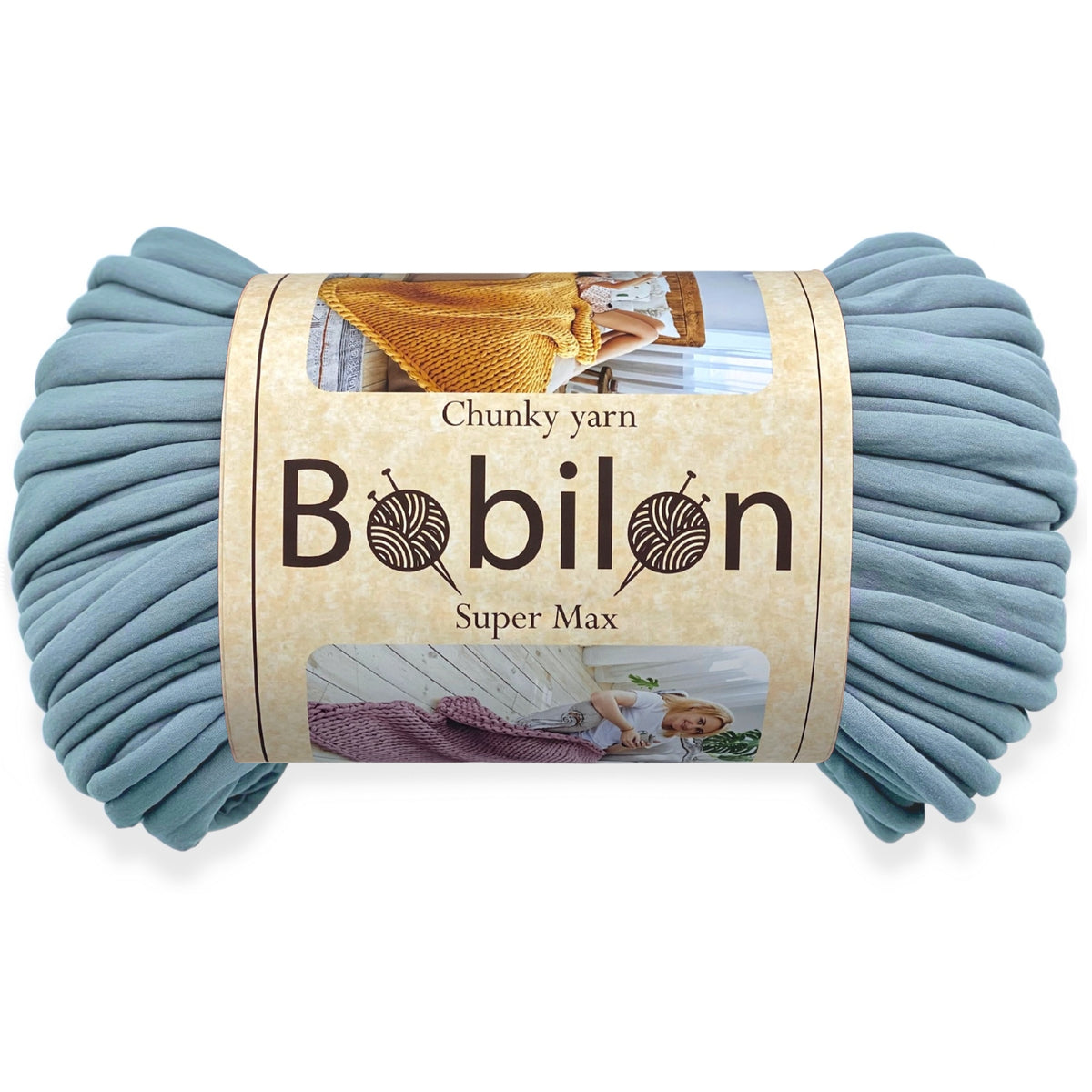 Super Thick T-Shirt Yarn 20–30 mm for Giant Crochet, Hand Knitting & Macrame – Chunky Cotton Tube Yarn – DIY Home Decor – Smoky