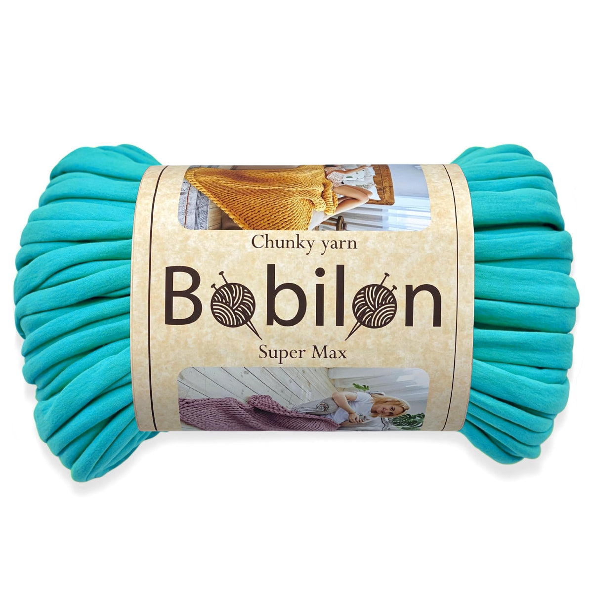 Super Thick T-Shirt Yarn 20–30 mm for Giant Crochet, Hand Knitting & Macrame – Chunky Cotton Tube Yarn – DIY Home Decor – Tiffany