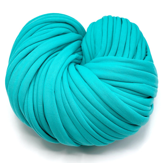 Super Thick T-Shirt Yarn 20–30 mm for Giant Crochet, Hand Knitting & Macrame – Chunky Cotton Tube Yarn – DIY Home Decor – Tiffany