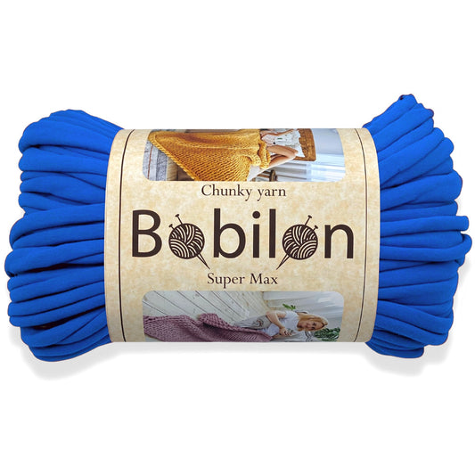 Super Thick T-Shirt Yarn 20–30 mm for Giant Crochet, Hand Knitting & Macrame – Chunky Cotton Tube Yarn – DIY Home Decor – Ultramarine