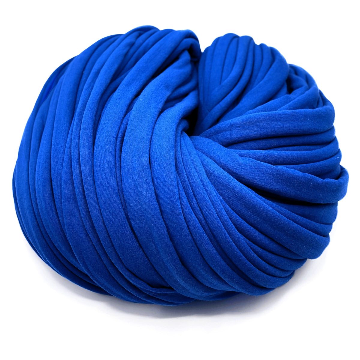Super Thick T-Shirt Yarn 20–30 mm for Giant Crochet, Hand Knitting & Macrame – Chunky Cotton Tube Yarn – DIY Home Decor – Ultramarine