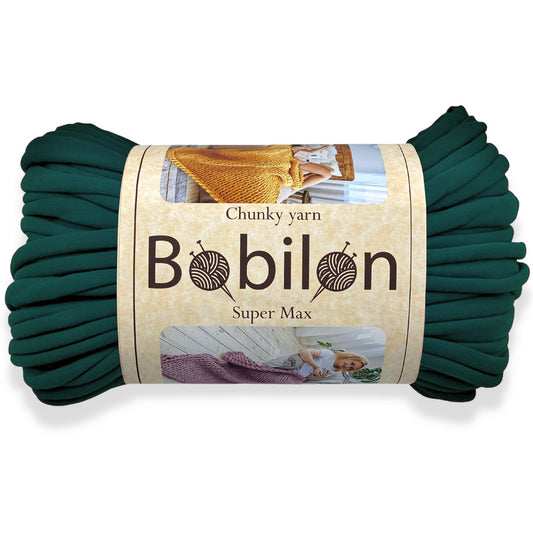 Super Thick T-Shirt Yarn 20–30 mm for Giant Crochet, Hand Knitting & Macrame – Chunky Cotton Tube Yarn – DIY Home Decor – Ultramarine Green