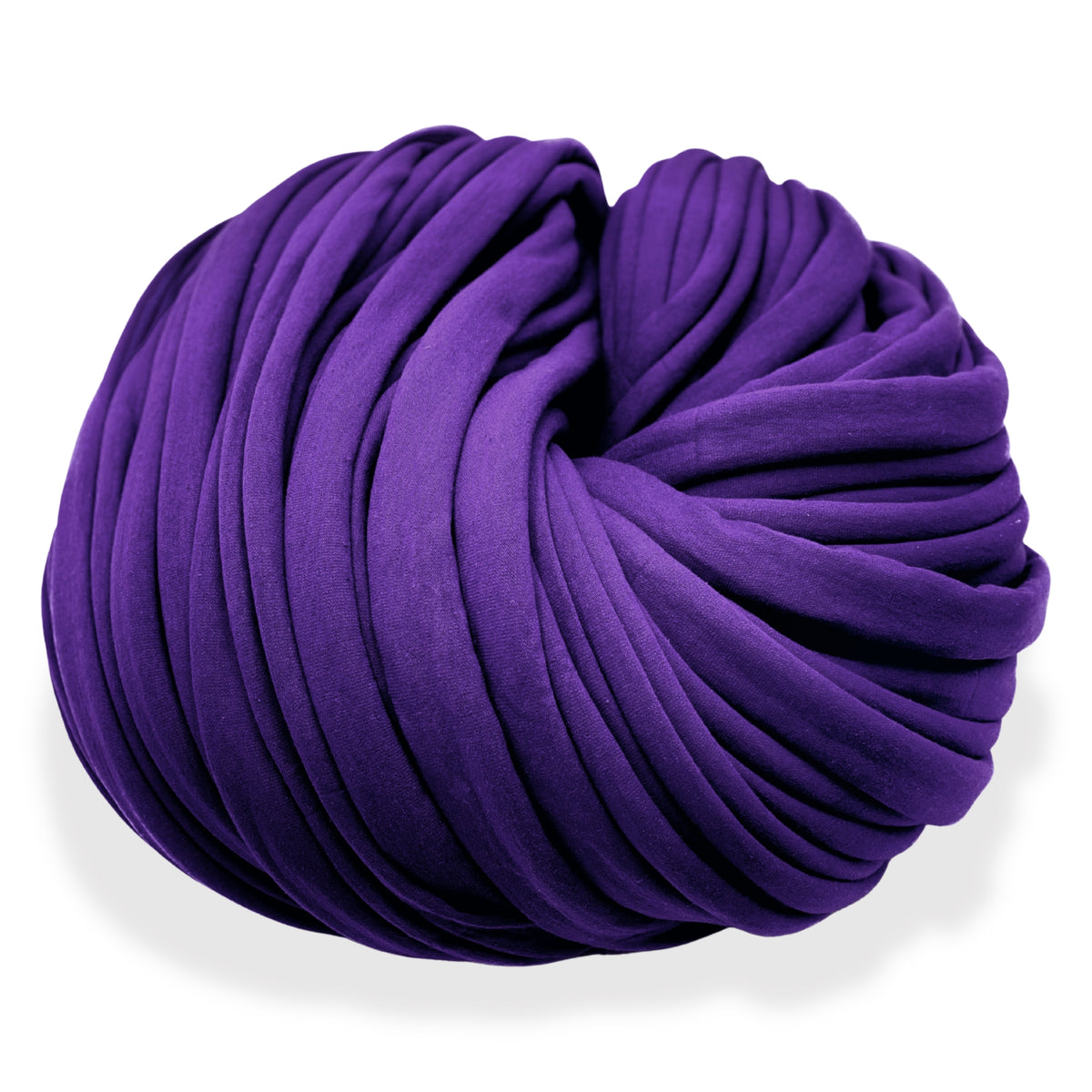 Super Thick T-Shirt Yarn 20–30 mm for Giant Crochet, Hand Knitting & Macrame – Chunky Cotton Tube Yarn – DIY Home Decor – Violet