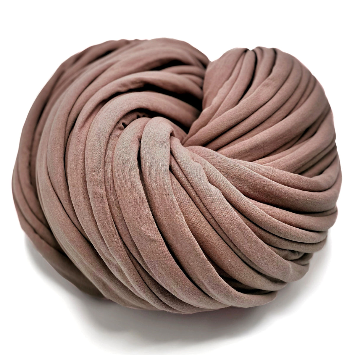 Super Thick T-Shirt Yarn 20–30 mm for Giant Crochet, Hand Knitting & Macrame – Chunky Cotton Tube Yarn – DIY Home Decor – Cocoa