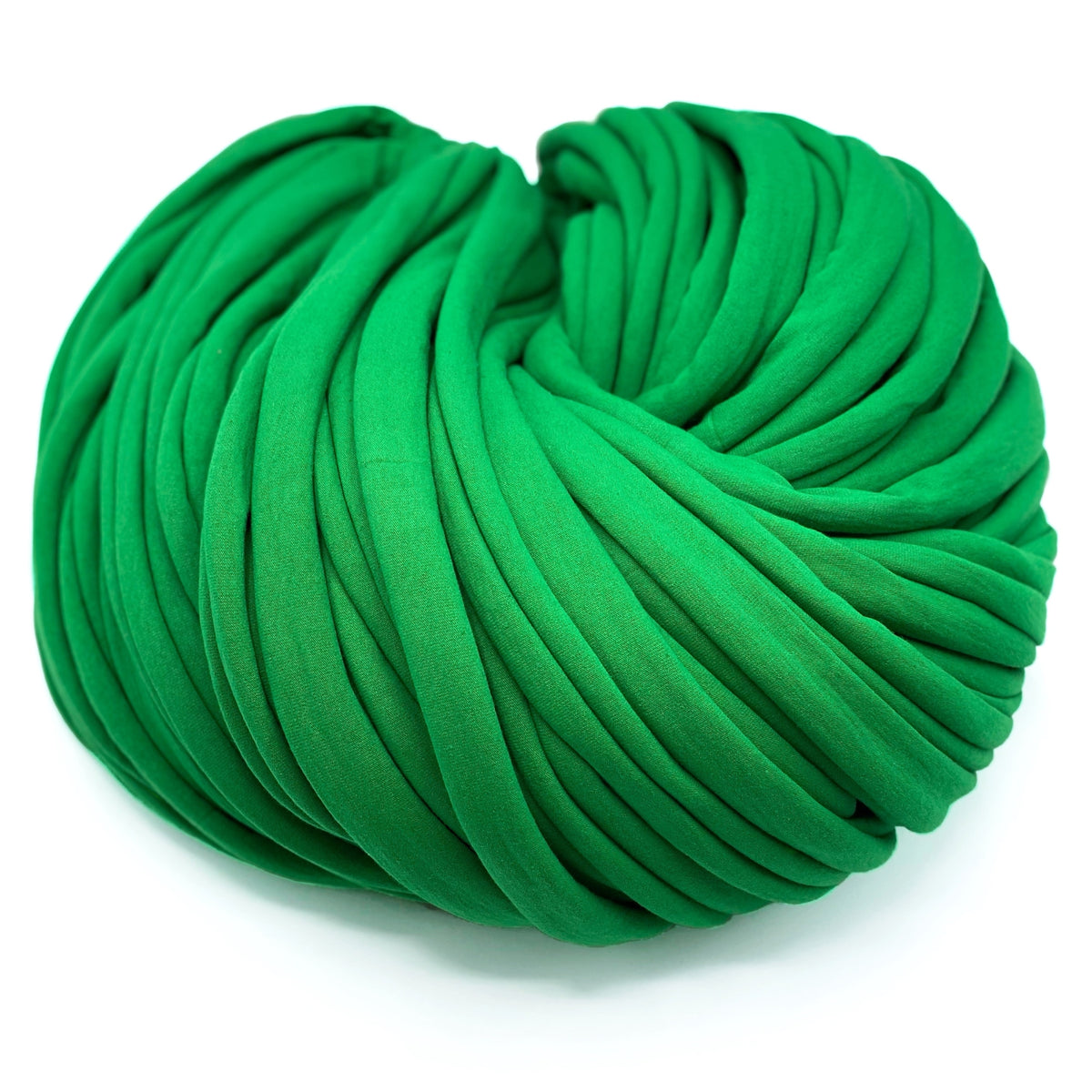 Super Thick T-Shirt Yarn 20–30 mm for Giant Crochet, Hand Knitting & Macrame – Chunky Cotton Tube Yarn – DIY Home Decor – Green Island